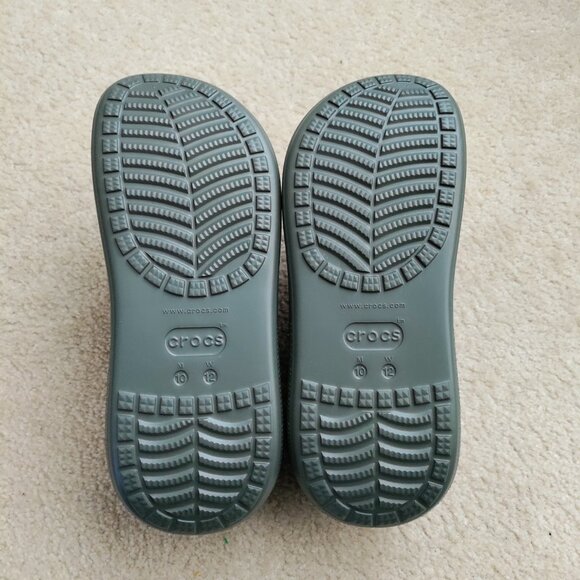 NWOT Unisex Adult Crocs Classic Crush Clog Sz: 10 Comfort Gray Men's 207521 - Picture 4 of 16
